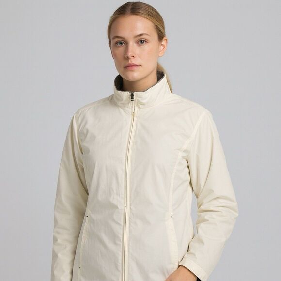 Nike Quilted Shell Jacket Small NWT Rare Vintage Light Cream Clean Girl Fall - Picture 1 of 16
